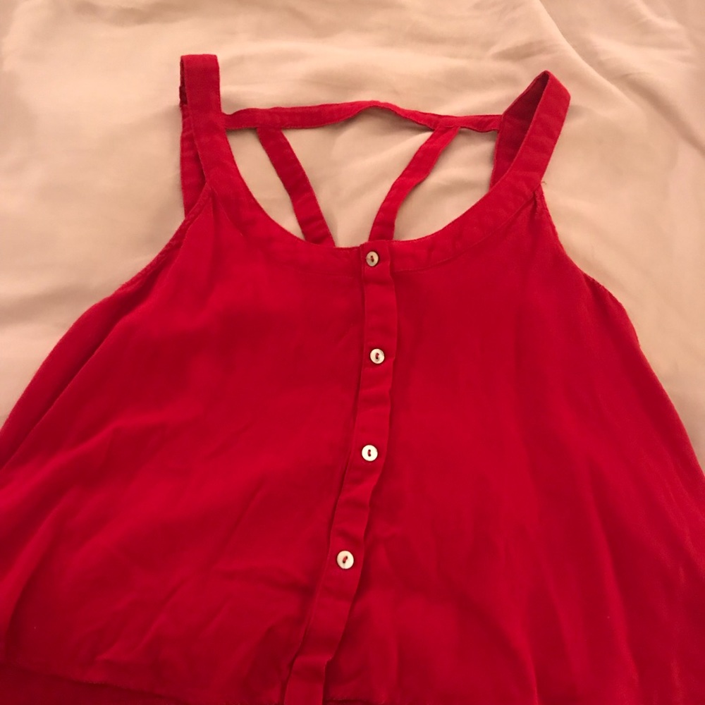 Red tank top